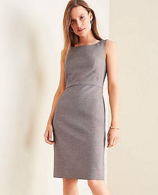 Ann Taylor The Scoop Neck Sheath Dress In Birdseye