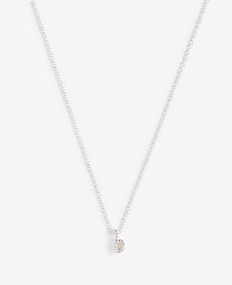 Ann Taylor Pave Sterling Silver Initial Necklace
