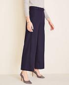 Ann Taylor The Belted Wide Leg Marina Pant In Flannel