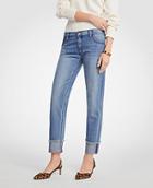 Ann Taylor Frayed Cuff Girlfriend Jeans