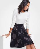 Ann Taylor Crocus Floral Flare Skirt