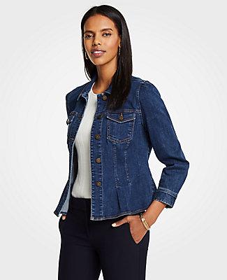 Ann Taylor Denim Peplum Jacket