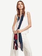 Ann Taylor Abstract Stripe Scarf
