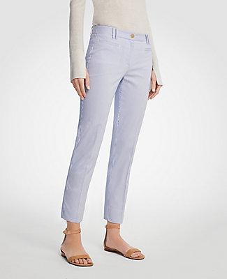 Ann Taylor The Curvy Crop Pant In Railroad Stripe