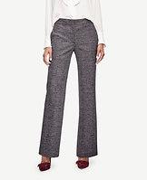 Ann Taylor Glen Plaid High Waist Flare Trousers
