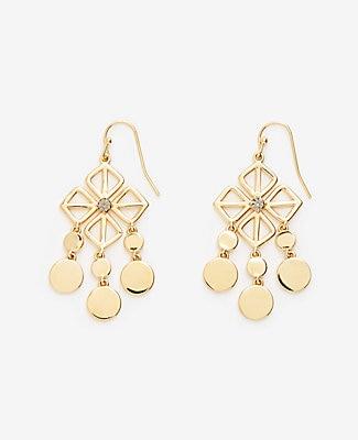 Ann Taylor Square Flower Statement Earrings