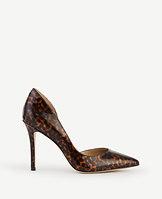 Ann Taylor Shiloh Tortoiseshell Print Patent D'orsay Pumps