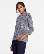 Ann Taylor Chain Link Mock Neck Top