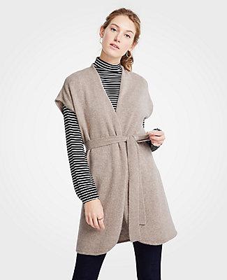 Ann Taylor Cashmere Belted Cardigan