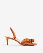 Ann Taylor Dinah Suede Ruffle Kitten Sandals