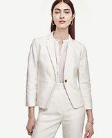 Ann Taylor Textured Single Button Blazer