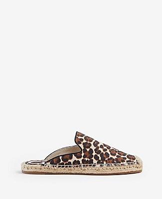 Ann Taylor Anastasia Leopard Print Espadrille Slides