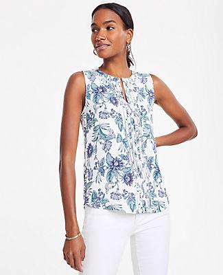 Ann Taylor Fauna Floral Mixed Media Keyhole Shell