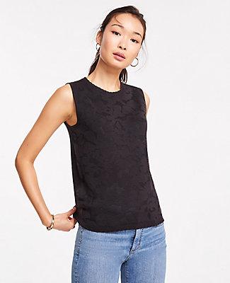 Ann Taylor Floral Jacquard Ann Shell