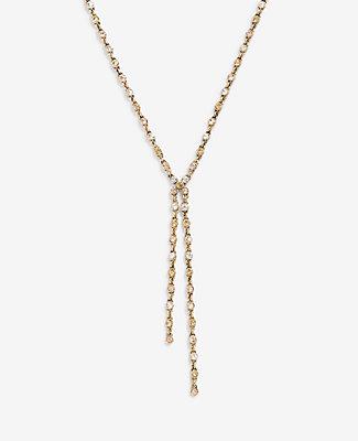 Ann Taylor Crystal Lariat Necklace
