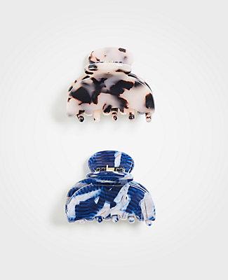 Ann Taylor Tortoiseshell Print Hair Clip Set
