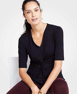 Ann Taylor Twist Elbow Sleeve Top