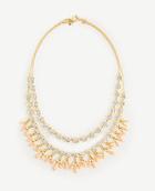 Ann Taylor Coral Crystal Necklace