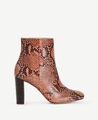 Ann Taylor Tallulah Exotic Embossed Leather Booties