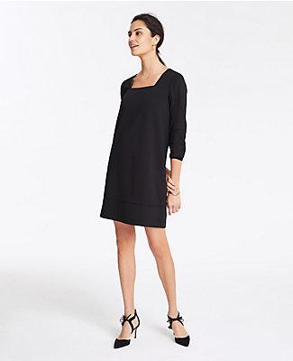 Ann Taylor Lantern Sleeve Cutout Shift Dress