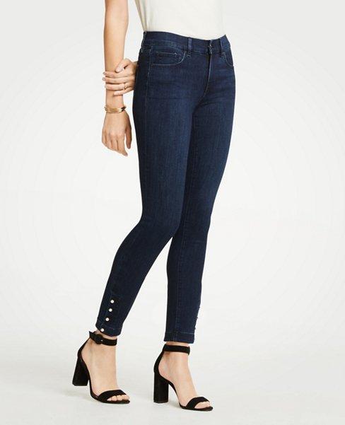 Ann Taylor Pearlized Performance Stretch Skinny Jeans