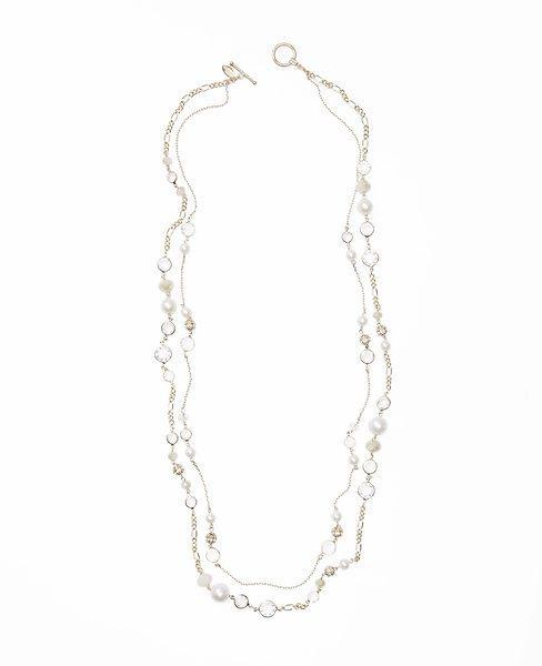 Ann Taylor Modern Classic Double Strand Necklace