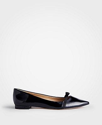 Ann Taylor Sammy Bow Patent Leather Flats