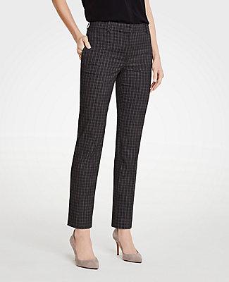 Ann Taylor The Ankle Pant In Sketched Plaid
