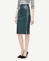 Ann Taylor Faux Leather Pencil Skirt