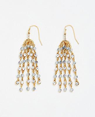 Ann Taylor Beaded Tassel Earrings