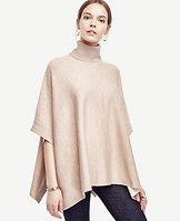 Ann Taylor Extrafine Merino Wool Topped Poncho