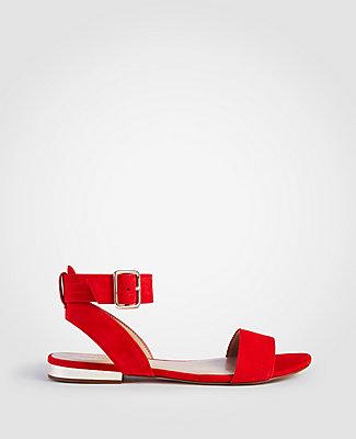 Ann Taylor Farrah Suede Flat Sandals