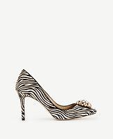 Ann Taylor Adria Haircalf Stone Pumps