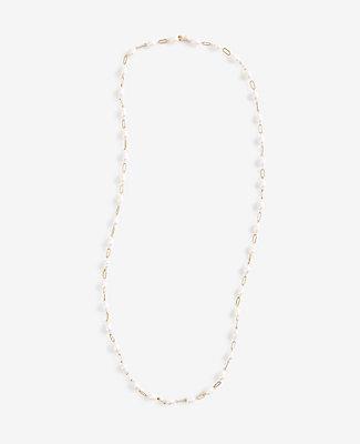 Ann Taylor Pearlized Station Necklace
