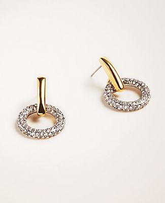 Ann Taylor Two Tone Pave Drop Earrings
