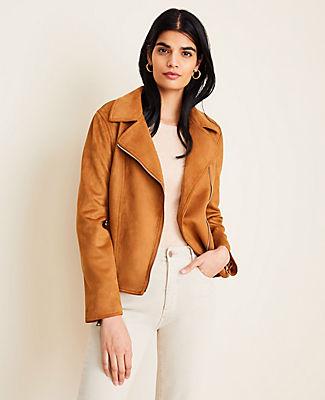 Ann Taylor Faux Suede Moto Jacket