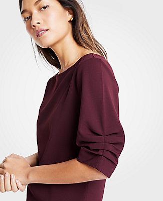 Ann Taylor Ruched Short Sleeve Top