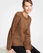 Ann Taylor Metallic Flare Sleeve Sweater