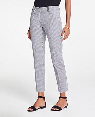 Ann Taylor The Cotton Crop Pant In Seersucker