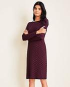 Ann Taylor Geo Jacquard Sweater Shift Dress