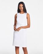 Ann Taylor Tie Front Dress In Cotton Sateen