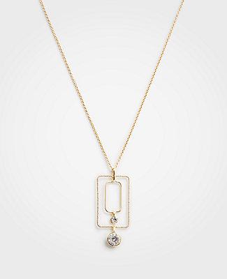 Ann Taylor Rectangle Crystal Pendant