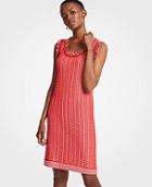 Ann Taylor Fringe Sweater Shift Dress
