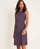 Ann Taylor Checked Overlap A-line Dress