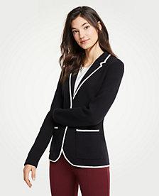 Ann Taylor Tipped Sweater Blazer