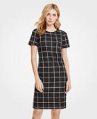 Ann Taylor Windowpane T-shirt Dress