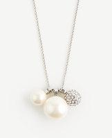 Ann Taylor Pearlized Pave Sphere Pendant