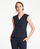 Ann Taylor Seasonless Stretch Wrap Top