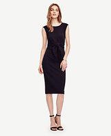 Ann Taylor Tie Front Sheath Dress