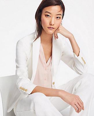 Ann Taylor The 1-button Blazer In Herringbone